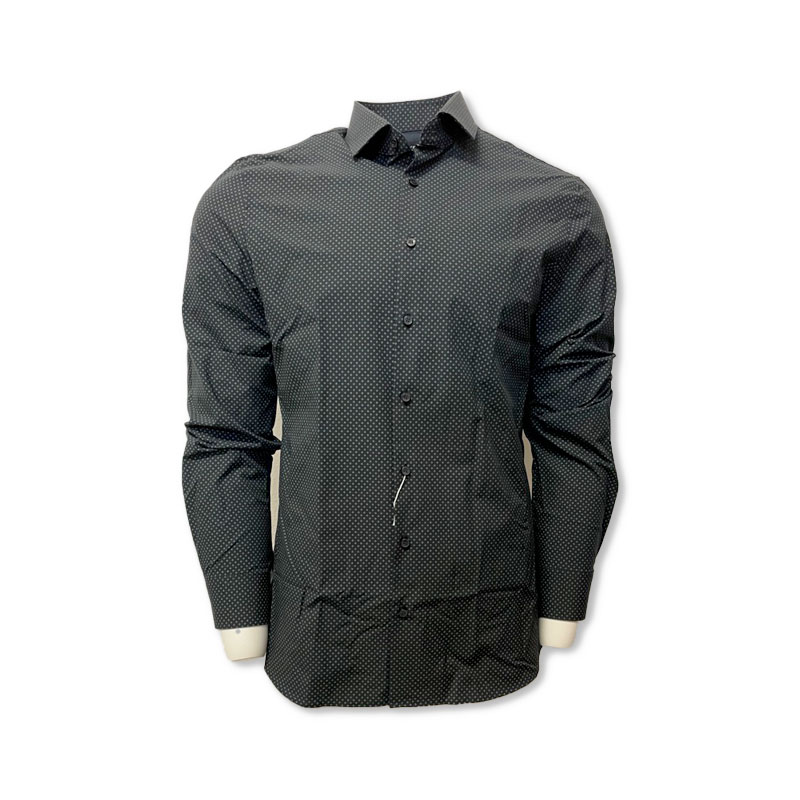 Pánská košile Olymp černá s bílým vzorem