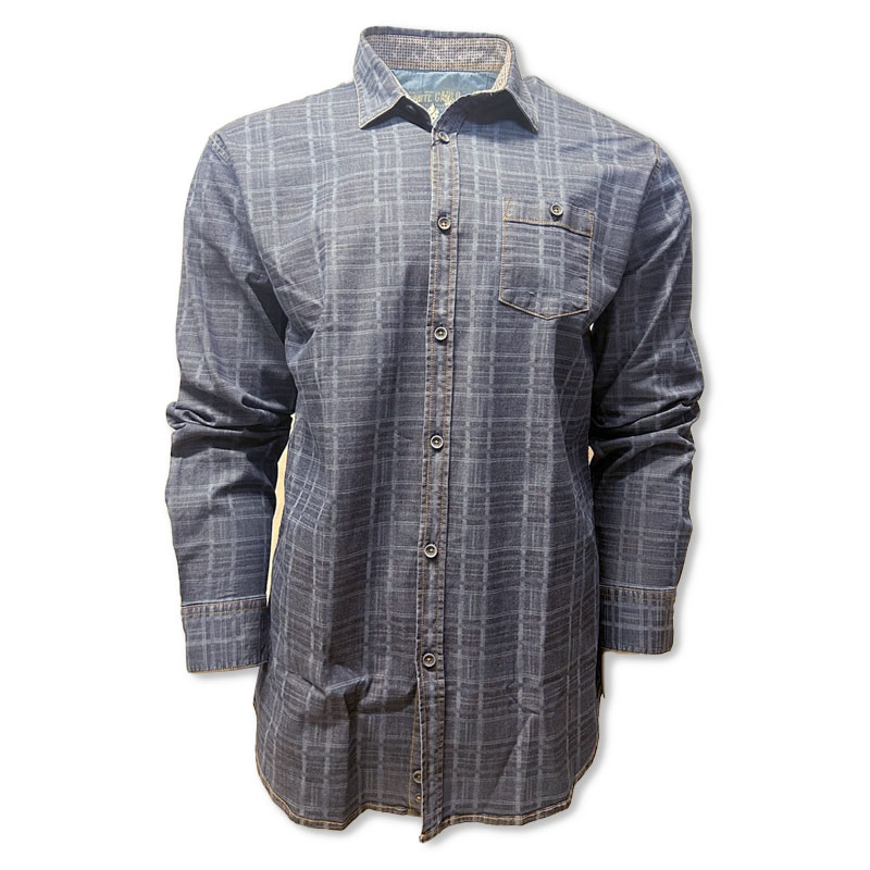 Pánská košile s dlouhým rukávem, Monte Carlo, modrá