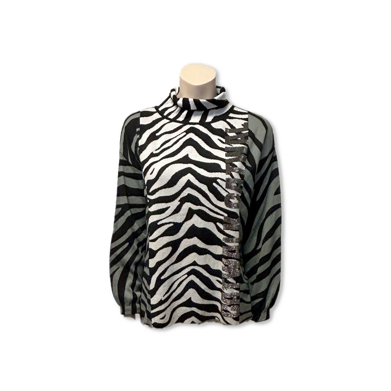 Dámsky svetr Monari, zebrovaný vzor